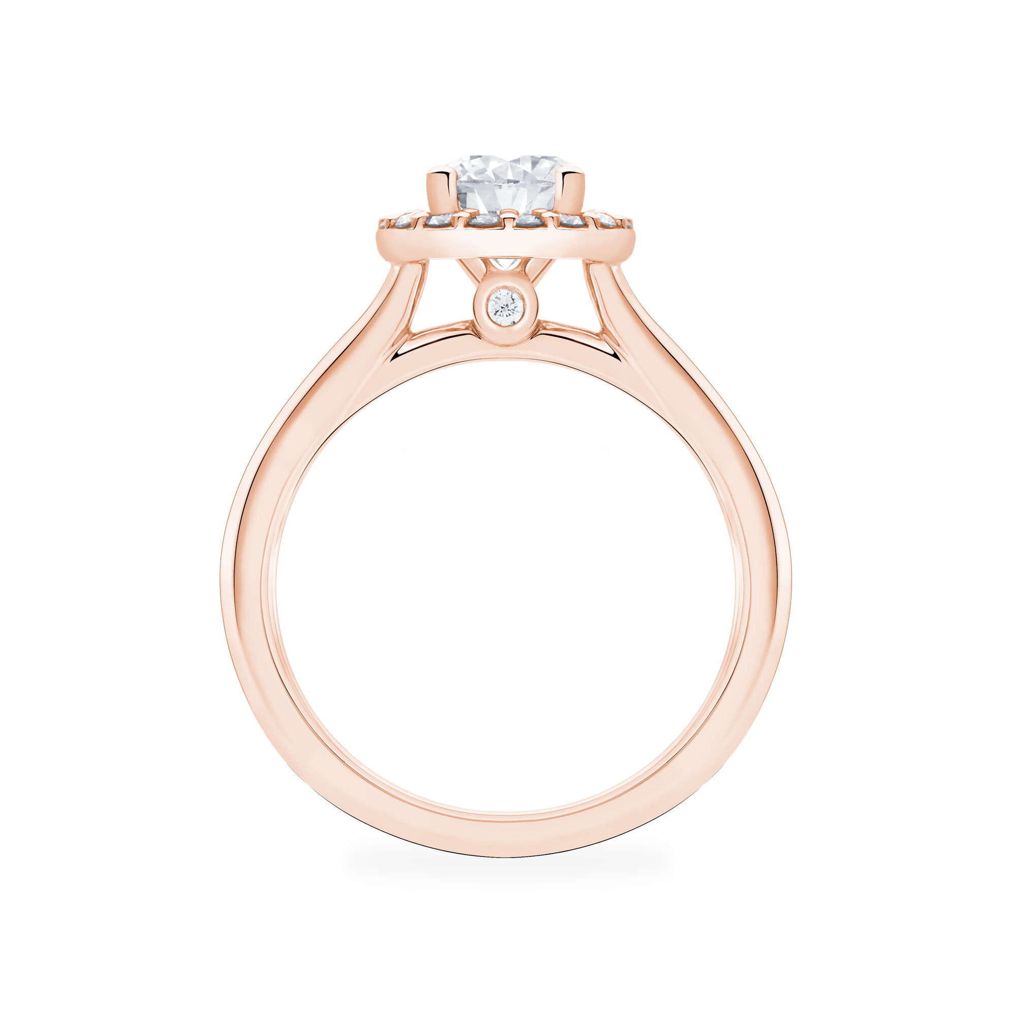Rose gold 2024 diamond solitaire